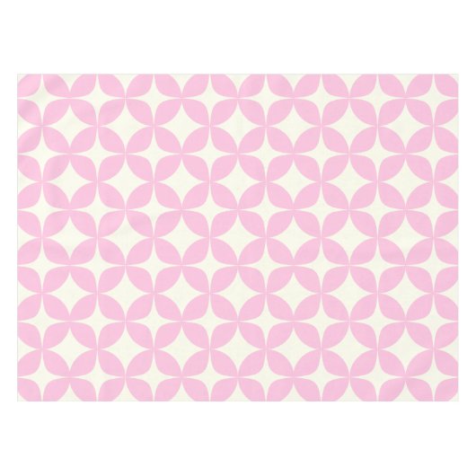 . .中スタイリッシュ世紀型カモダンワイトピンク テーブルクロス (正面(横))