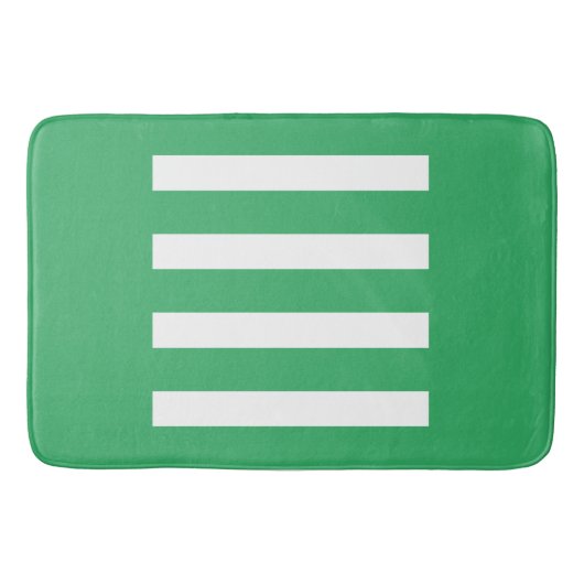 中ストライプ部の。海の緑と白。 バスマット (正面)