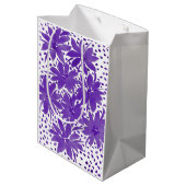 中パーソナライズされたフローラデザイン紫抱き枕 ミディアムペーパーバッグ (裏面アングル)