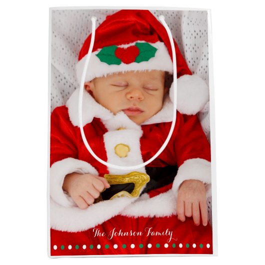 中パーソナライズされた型抱き枕 ミディアムペーパーバッグ (正面)