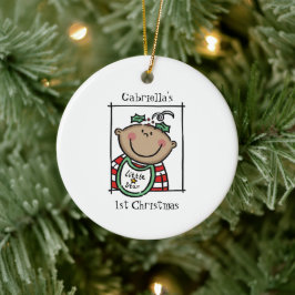 中パーソナライズされた肌トーンベビー顔ベビー第1位 セラミックオーナメント