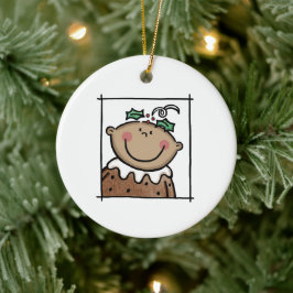 中パーソナライズされた肌トーンベビー顔ベビー第1位 セラミックオーナメント