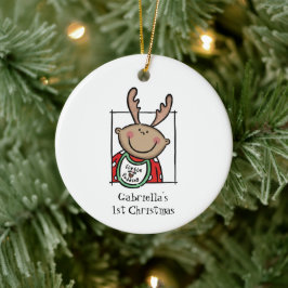 中パーソナライズされた肌トーンベビー顔ベビー第1位 セラミックオーナメント