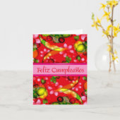 中ブランクを持つハッピーバースデーのスペイン語 カード (黄色い花)