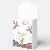 中世おとぎ話ドラゴンボーイベビーシャワー フェイバーボックス (見開き)