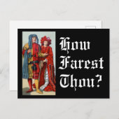 中世おもしろいのコスチューム ポストカード (正面/裏面)