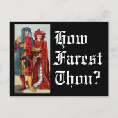 中世おもしろいのコスチューム ポストカード (正面)