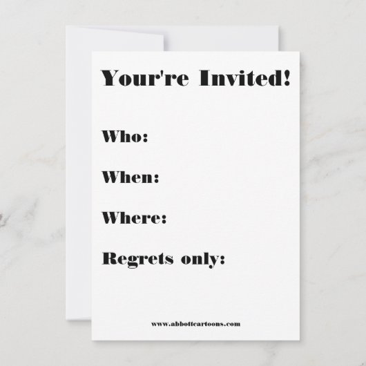 中世おもしろいパーティの招待状 招待状 (裏面)