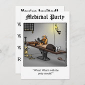 中世おもしろいパーティの招待状 招待状 (正面/裏面)