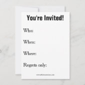 中世おもしろいパーティの招待状 招待状 (裏面)