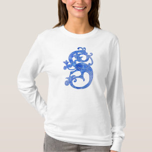 中世かわいらしのブルーファンタジードラゴン Tシャツ