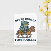 中世のお馬鹿騒ぎをしに行く 面白いカエルのリディ カード (黄色い花)