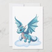 中世のかわいいベビードラゴンベビーシャワー 招待状 (裏面)