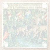 中世のアーサー・ウィリアム・モリス王 ガラスコースター (裏面)