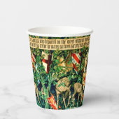 中世のアーサー・ウィリアム・モリス王 紙コップ (裏面)