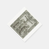 中世のイエス・キリストの十字架刑 スタンダードカクテルナプキン (角)