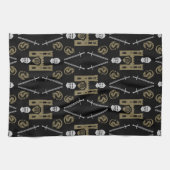 中世のイギリス騎士ドラゴン キッチンタオル (横)