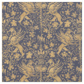 中世のイタリアングリフォンの噴水パターン ファブリック (クローズアップ)