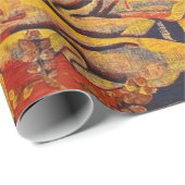 中世のイタリアン中国産の赤い青色の切り離し ラッピングペーパー (ロールコーナー)