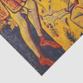 中世のイタリアン中国産の赤い青色の切り離し 薄葉紙 (詳細)