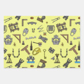 中世のウイグル人、エンジニアリング、植物 ラッピングペーパーシート (正面3)