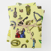 中世のウイグル人、エンジニアリング、植物 ラッピングペーパーシート (インサイチュ)