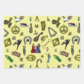 中世のウイグル人、エンジニアリング、植物 ラッピングペーパーシート