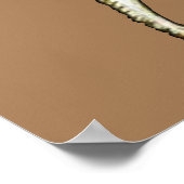 中世のウサギ乗馬の犬とカタツムリを保持 ポスター (角)