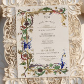 中世のエレガンスの日付王室のを保存す結婚る 招待状