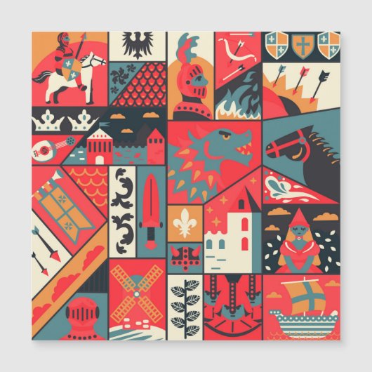 中世のエレガンス：シームレスパターンデザイン (正面)