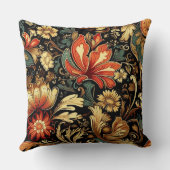 中世のエレガントフローラヴィンテージ クッション (裏面)