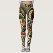 中世のエレガントフローラヴィンテージ レギンス (正面)