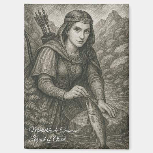 中世のオーバル伝説 – マティルドデカノッサ マグネット (正面)