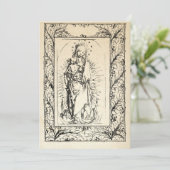 中世のキリストの降誕 マリーとイエス 神聖なボーダー ホリデー シーズンカード (スタンド正面)