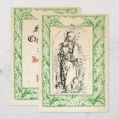 中世のキリスト生誕 マリアとイエス 神聖な境界の休日 シーズンカード (正面/裏面)