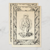 中世のキリスト生誕 マリアとイエス 神聖な境界 ホリデー シーズンカード (正面/裏面)