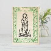 中世のキリスト生誕 マリアとイエス 神聖な境界 ホリデー シーズンカード (スタンド正面)