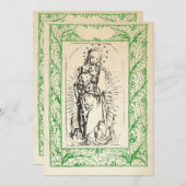 中世のキリスト生誕 マリーとイエス 神聖な境界の休日 シーズンカード (正面/裏面)