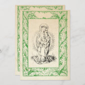 中世のキリスト生誕 マリーとイエス 神聖な境界の休日 シーズンカード (正面/裏面)