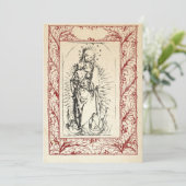中世のキリスト生誕 マリーとイエス 聖なる境界 ホリデー シーズンカード (スタンド正面)