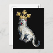 中世のクラウン猫 ポストカード (正面/裏面)