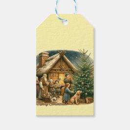中世のクリスマス素朴 ギフトタグ