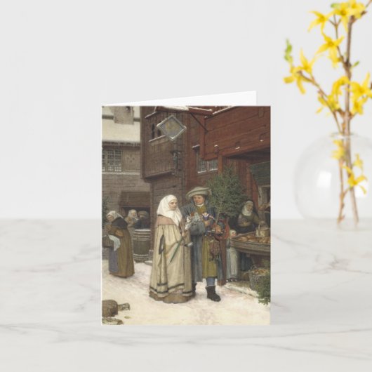 中世のクリスマス カード (黄色い花)