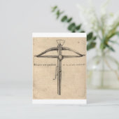 中世のクロスボウ–8 ポストカード (スタンド正面)