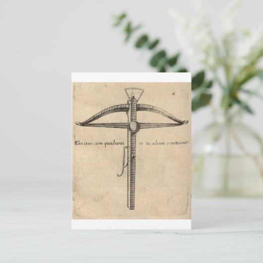 中世のクロスボウ–8 ポストカード (スタンド正面)