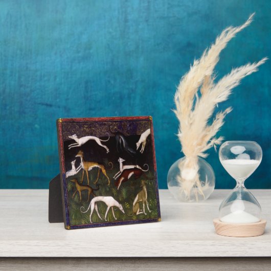 中世のグレイハウンズの深いの森 フォトプラーク (インサイチュ)