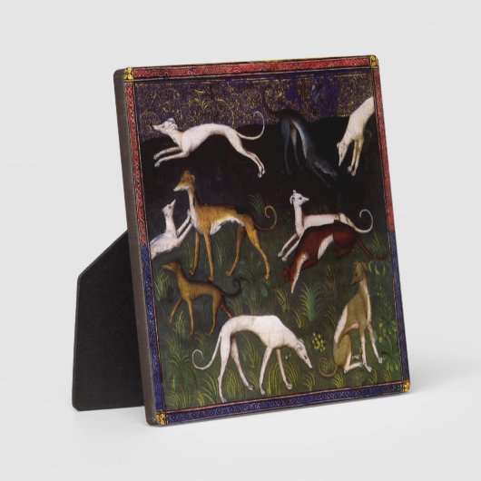 中世のグレイハウンズの深いの森 フォトプラーク (正面)