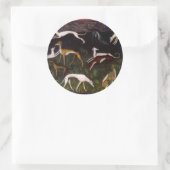 中世のグレイハウンズの深い林 ラウンドシール (バッグ)