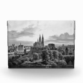 中世のグレースケールタウン フォトブロック (正面)