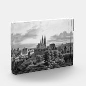 中世のグレースケールタウン フォトブロック (左)